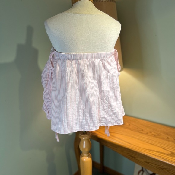 Club Monaco Off The Shoulder Pink Stripe Top - Picture 8 of 10